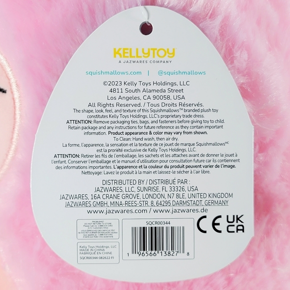Squishmallow Anu the Pink Fuzzy Otter 12" UltraSoft Fuzzamallow Toy Plush NWT - Picture 6 of 6